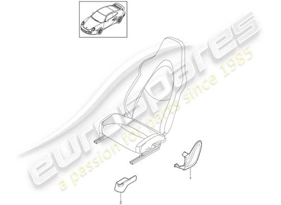 a part diagram from the porsche 911 t/gt2rs (2013) parts catalogue