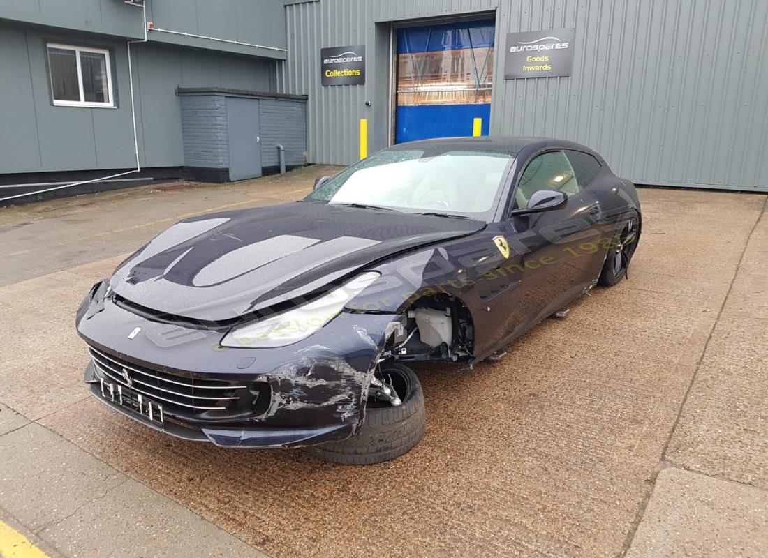 ferrari gtc4 lusso (rhd) being prepared for dismantling at eurospares