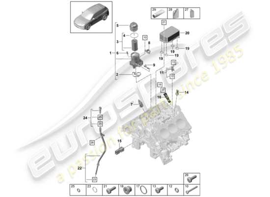 a part diagram from the Porsche Cayenne E3 parts catalogue