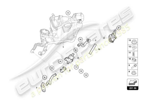 a part diagram from the Lamborghini Huracan Performante parts catalogue