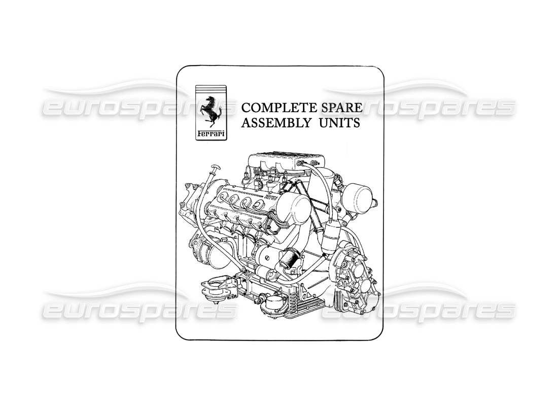 ferrari testarossa (1990) spare parts assembly units part diagram