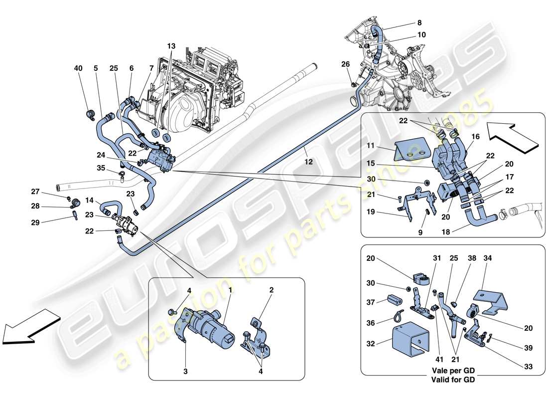 ferrari 458 speciale (europe) ac system - water part diagram