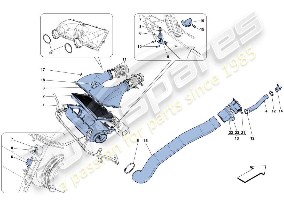ferrari 458 speciale (europe) air intake part diagram