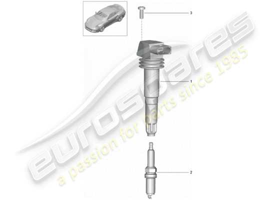 a part diagram from the porsche 991 turbo (2019) parts catalogue