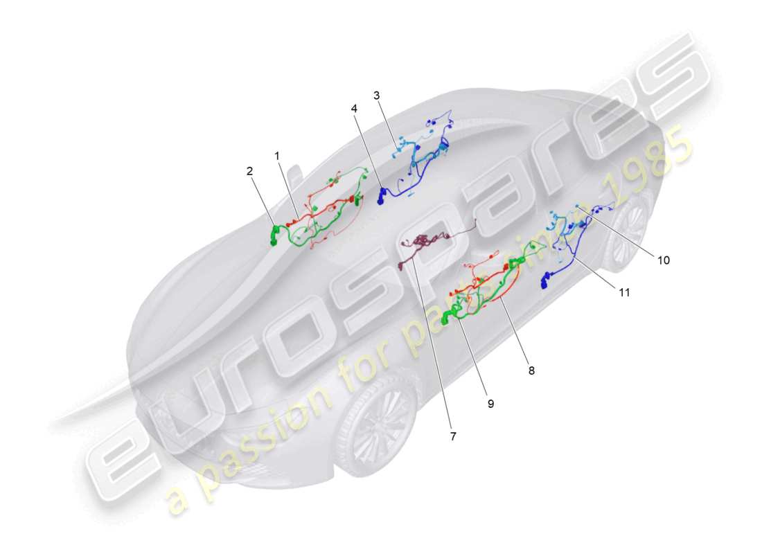 maserati ghibli fragment (2022) main wiring part diagram