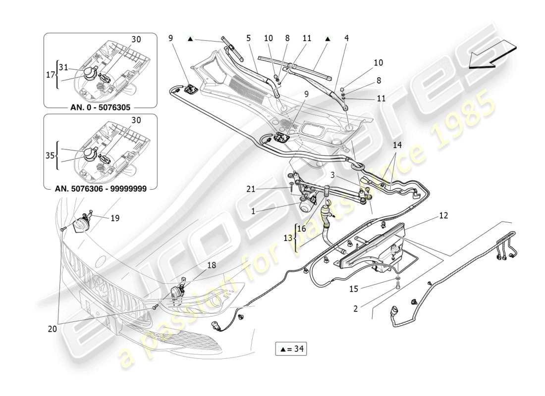 maserati ghibli fragment (2022) external vehicle devices part diagram