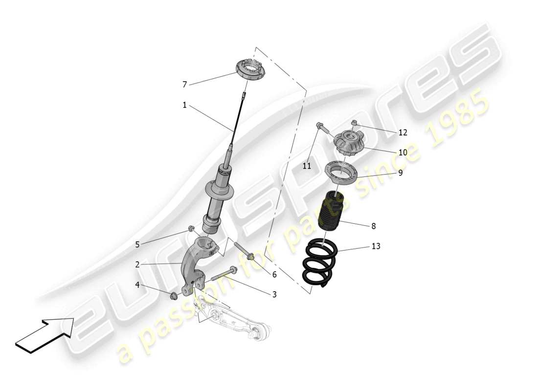 maserati mc20 (2023) front shock absorber devices part diagram