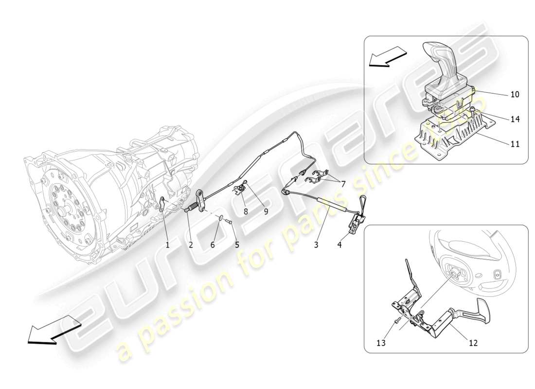 maserati ghibli fragment (2022) driver controls for automatic gearbox part diagram