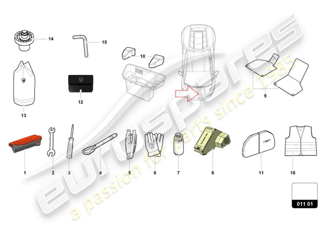 lamborghini sto (2024) vehicle tools part diagram