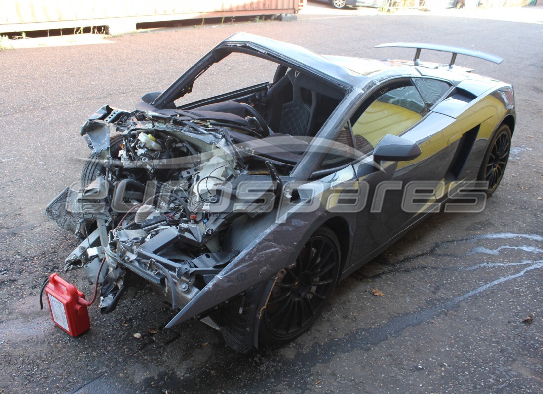lamborghini lp560-2 coupe 50 (2014) being prepared for dismantling at eurospares