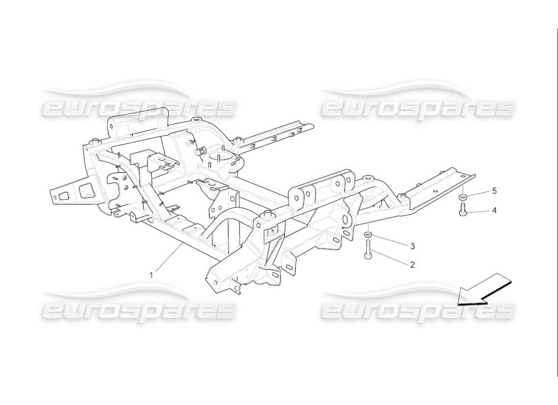 maserati qtp. (2008) 4.2 auto front underchassis part diagram