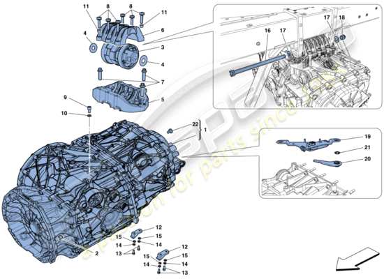 a part diagram from the ferrari 488 spider (usa) parts catalogue