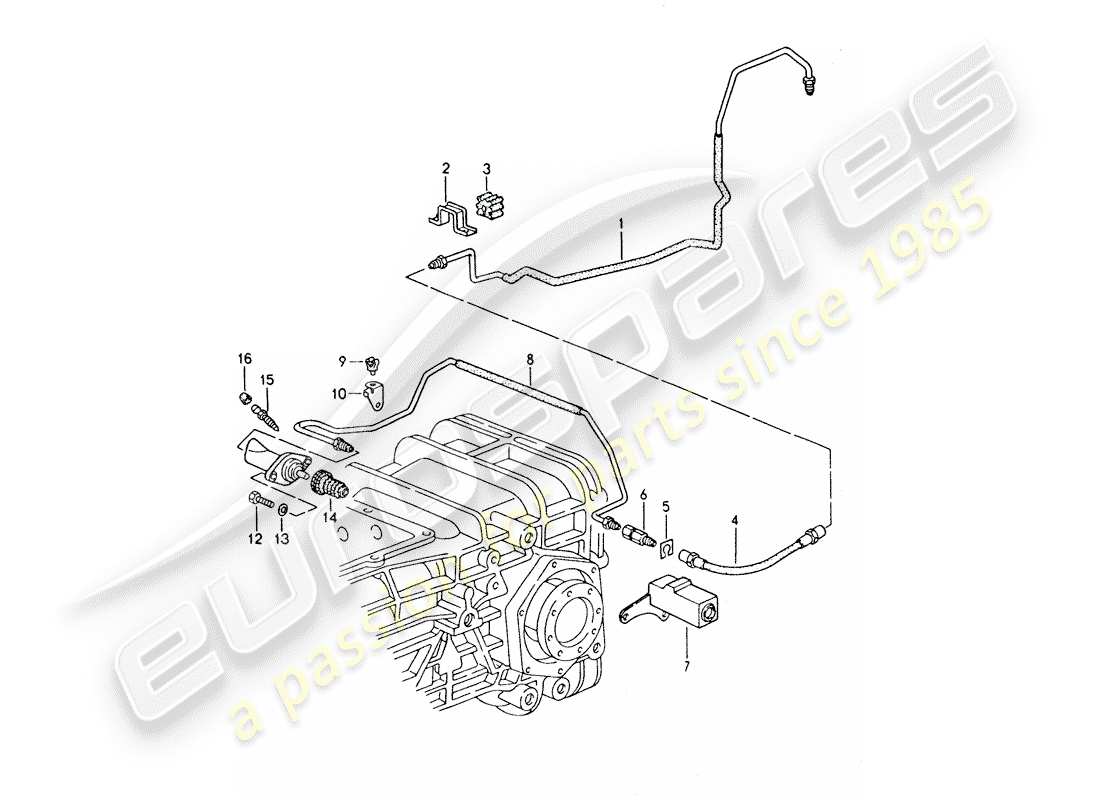 porsche 928 (1993) manual gearbox - lock control 2 part diagram