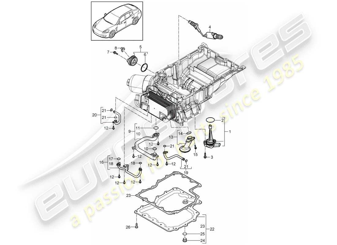 porsche panamera 970 (2010) intake manifold part diagram