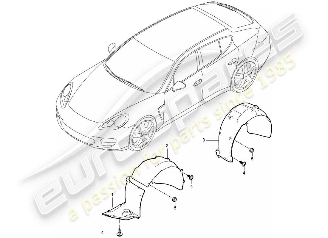 porsche panamera 970 (2010) lining part diagram