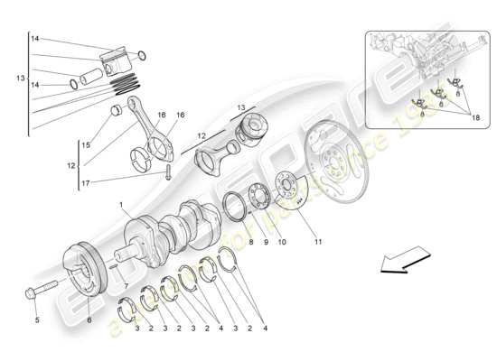 a part diagram from the maserati ghibli (2015) parts catalogue