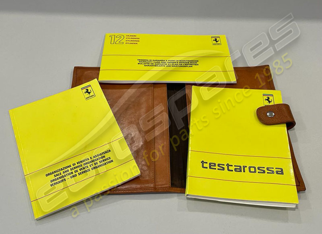 used ferrari testarossa pouch & book pack. part number eap1447998 (2)