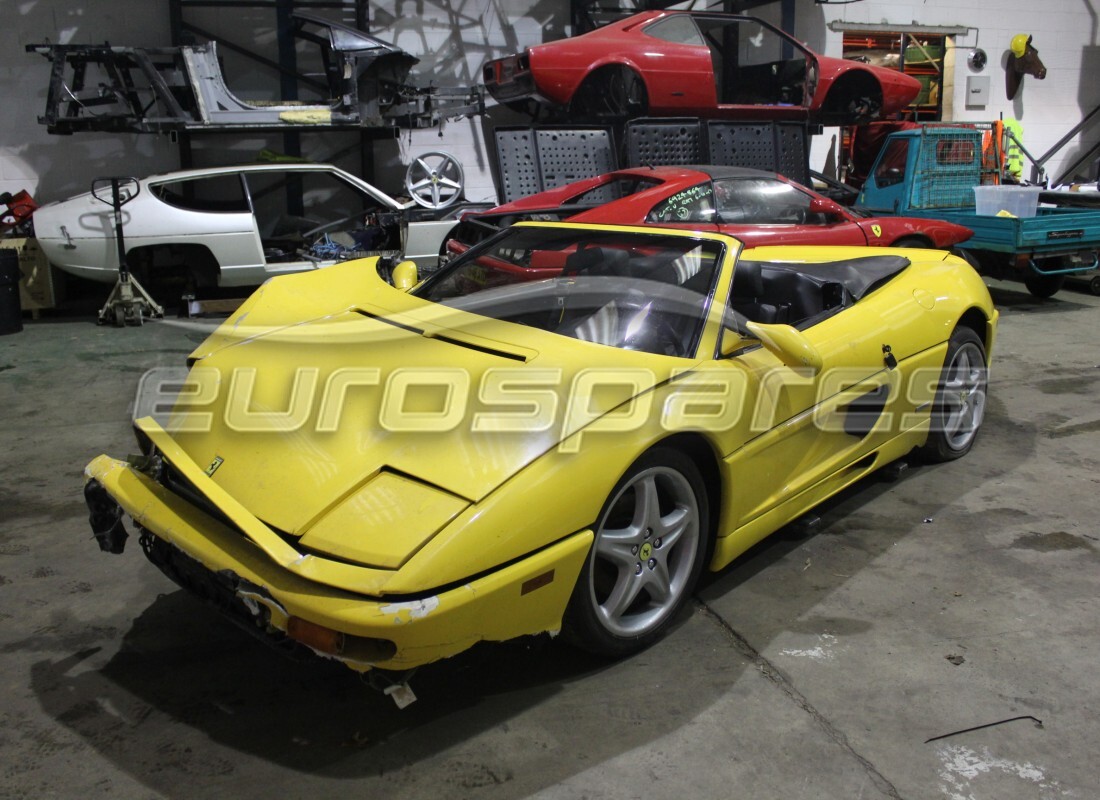 Ferrari 355 (5.2 Motronic) getting ready to be stripped for parts at Eurospares