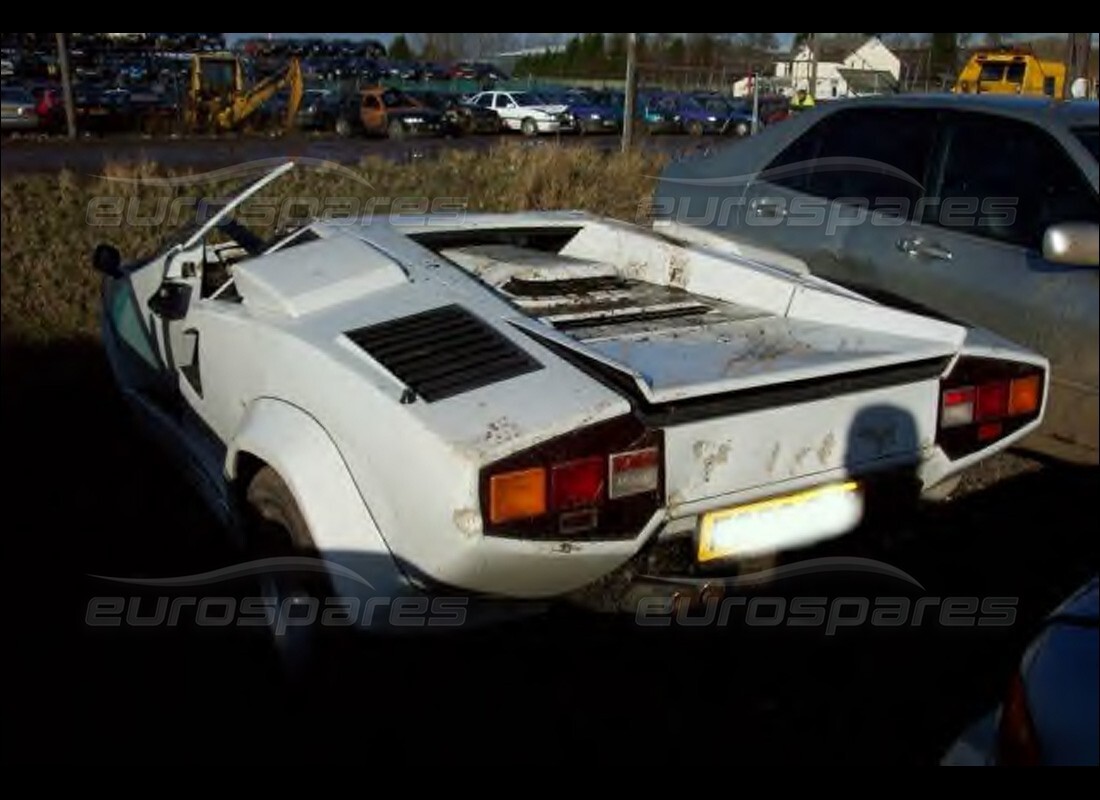 Lamborghini Countach 5000 QV (1985) getting ready to be stripped for parts at Eurospares