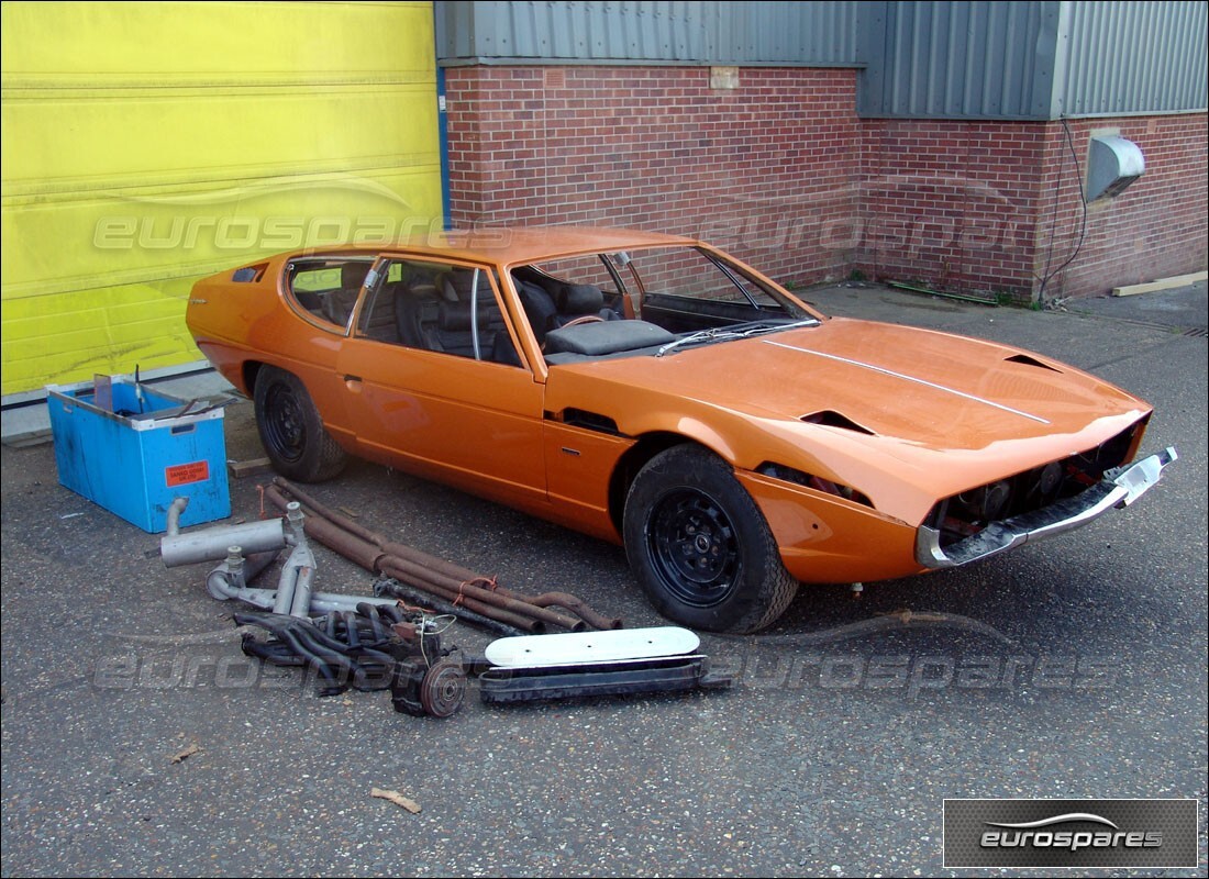 Lamborghini Espada getting ready to be stripped for parts at Eurospares