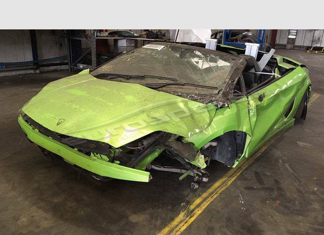 Lamborghini LP560-4 Spider (2013) getting ready to be stripped for parts at Eurospares