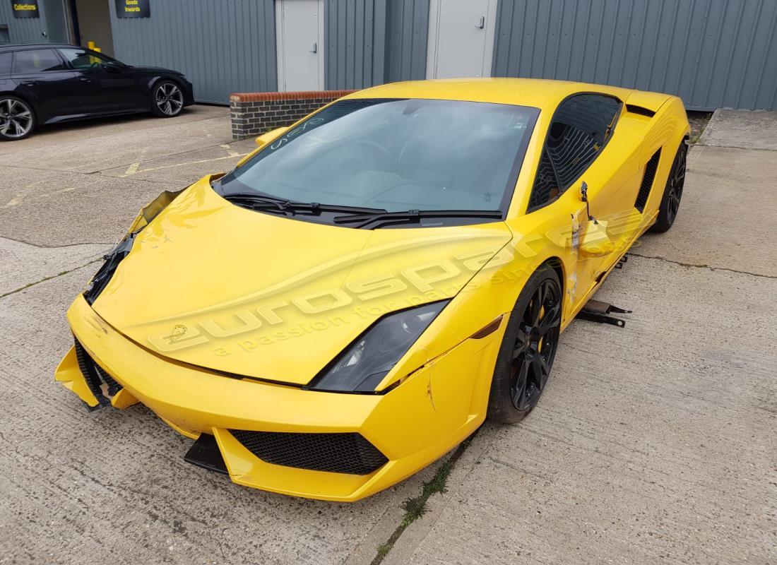 Lamborghini LP550-2 Coupe (2011) getting ready to be stripped for parts at Eurospares