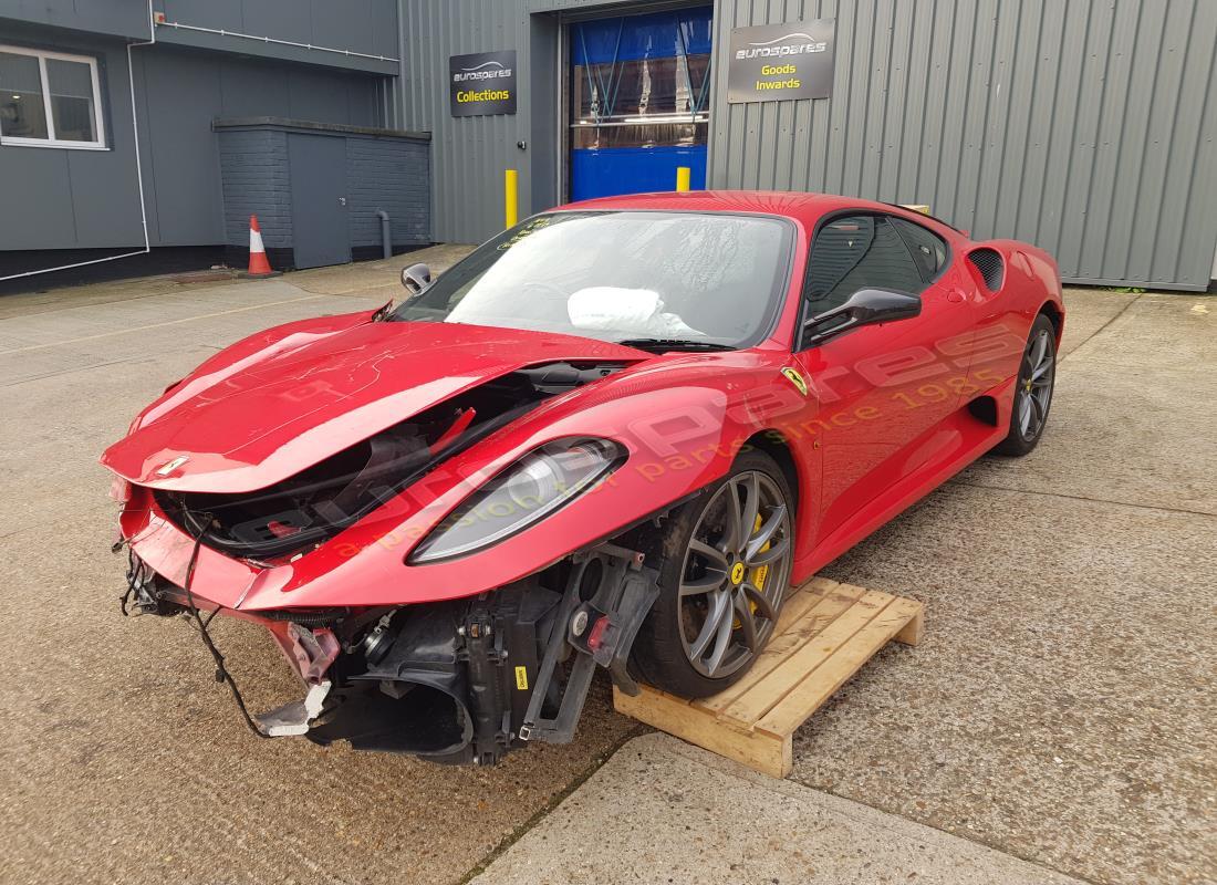 Ferrari F430 Scuderia (RHD) getting ready to be stripped for parts at Eurospares