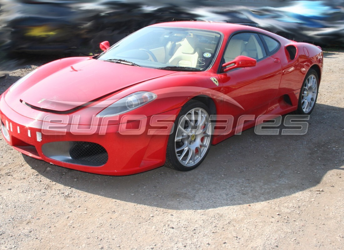 Ferrari F430 Coupe (Europe) getting ready to be stripped for parts at Eurospares