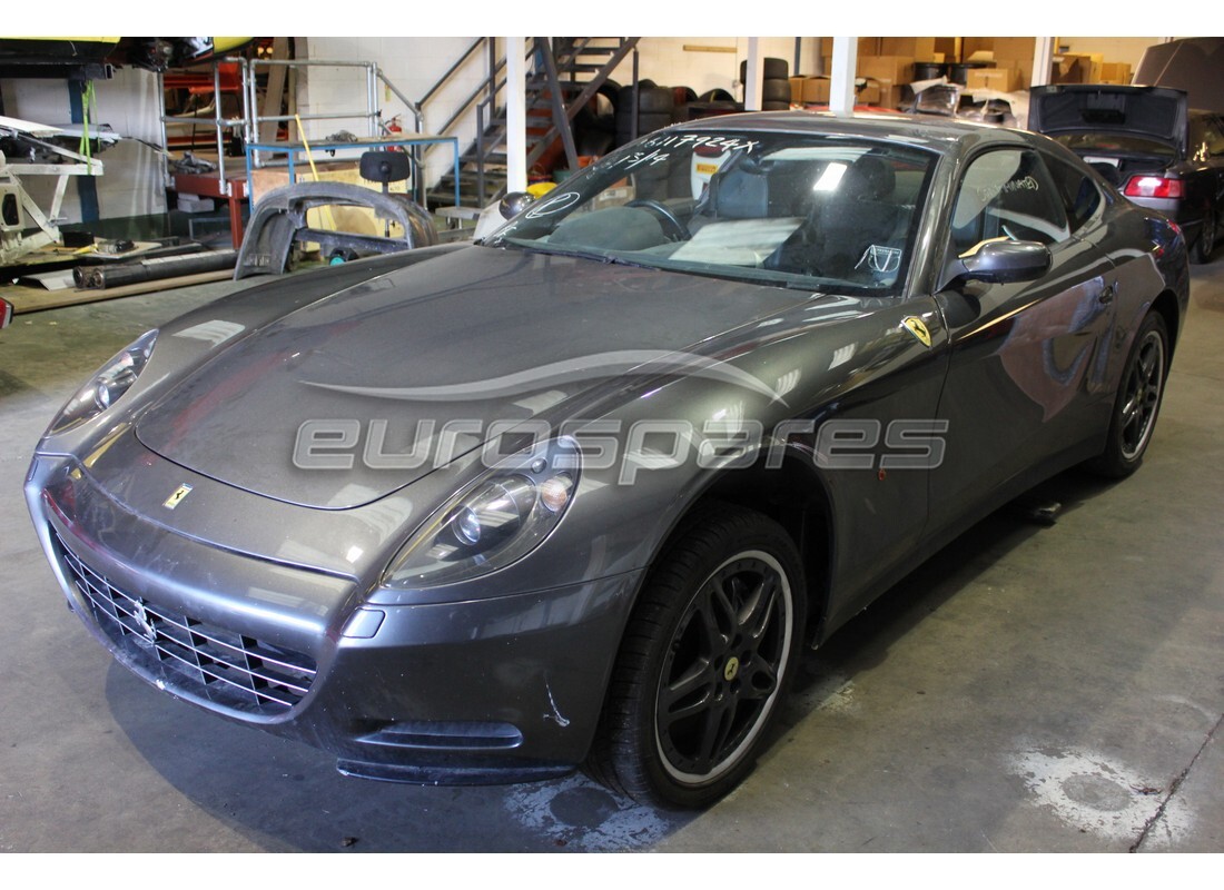 Ferrari 612 Scaglietti (Europe) getting ready to be stripped for parts at Eurospares