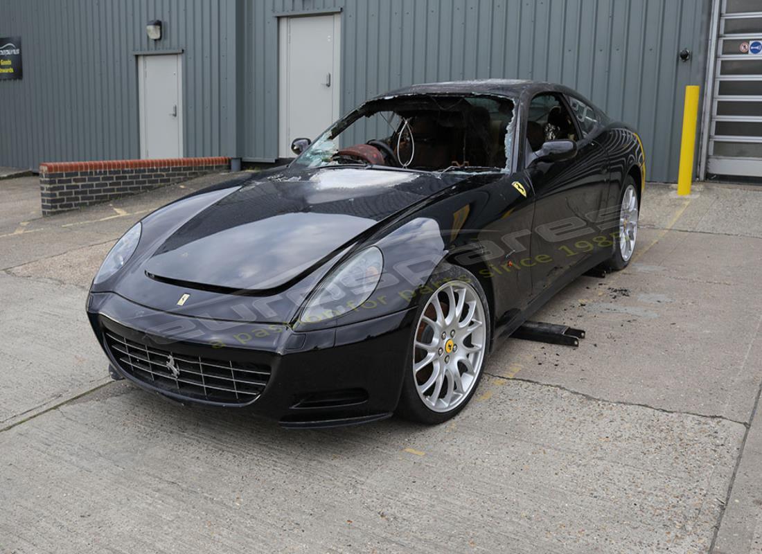 Ferrari 612 Scaglietti (RHD) getting ready to be stripped for parts at Eurospares