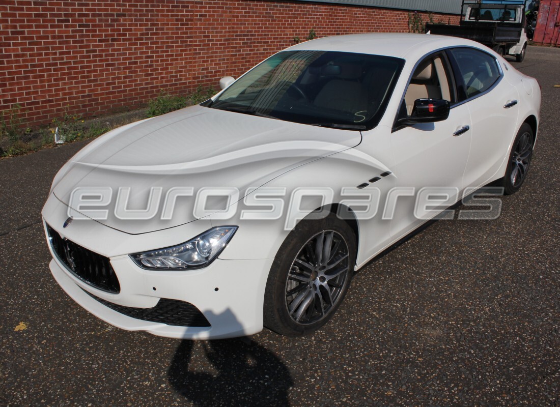 Maserati Ghibli (2014) getting ready to be stripped for parts at Eurospares