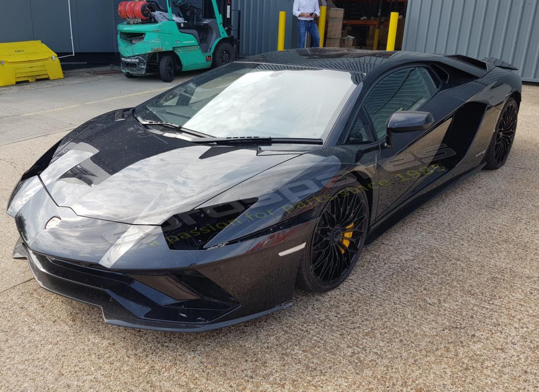 Lamborghini LP740-4 S COUPE (2018) getting ready to be stripped for parts at Eurospares