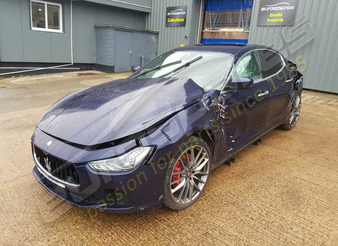 Maserati Ghibli (2016) getting ready to be stripped for parts at Eurospares