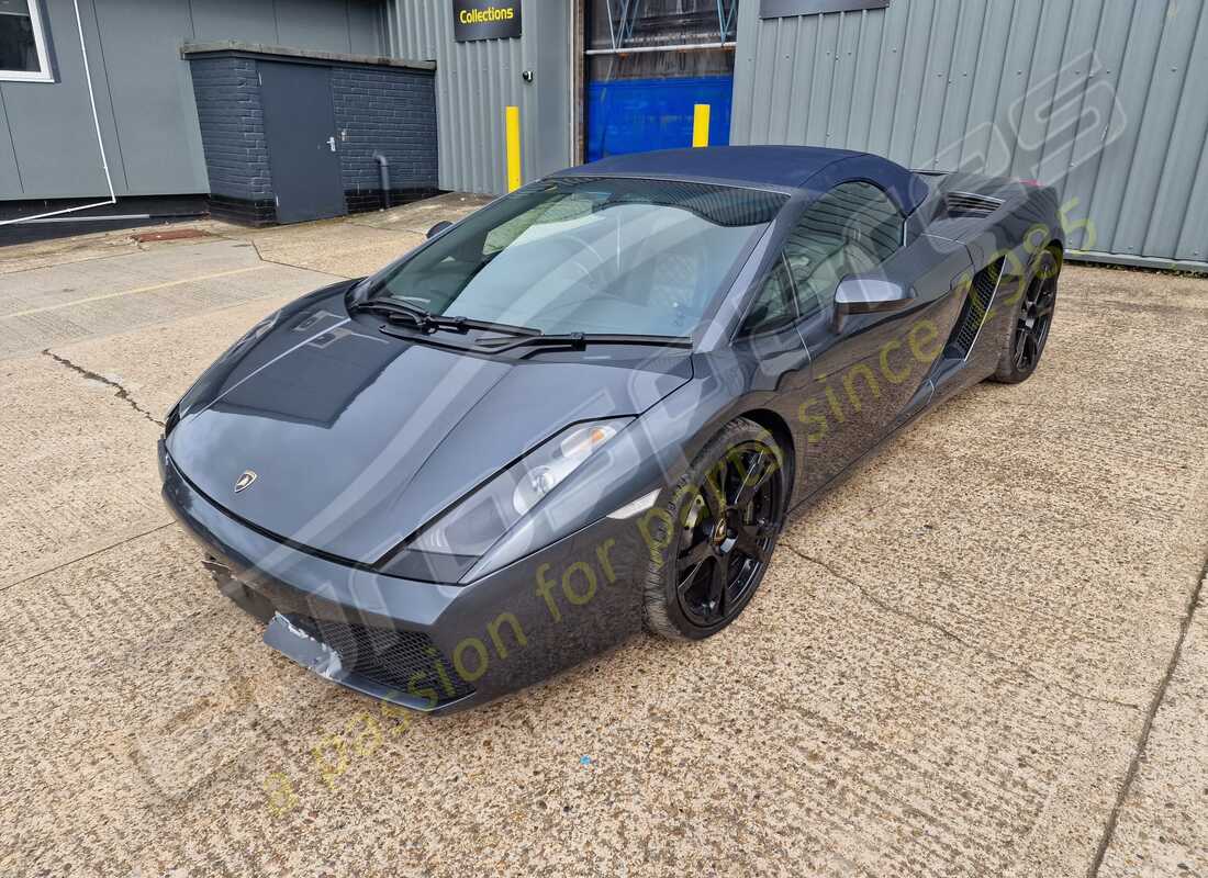 Lamborghini Gallardo Spyder (2008) getting ready to be stripped for parts at Eurospares