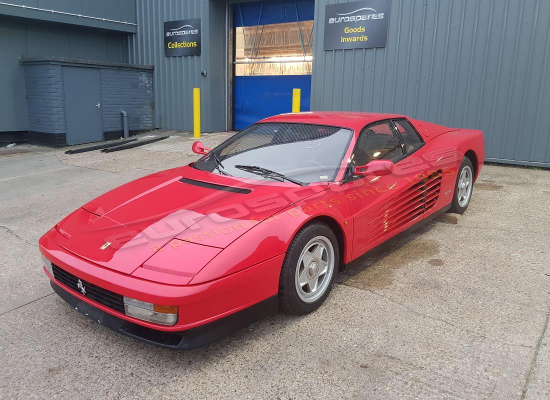Ferrari Testarossa (1987) getting ready to be stripped for parts at Eurospares