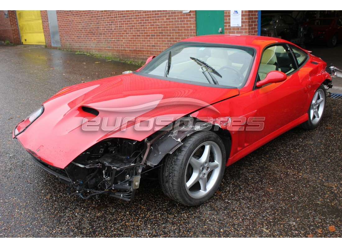 Ferrari 550 Maranello getting ready to be stripped for parts at Eurospares