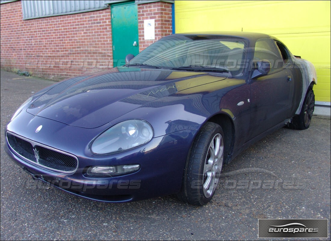 Maserati 4200 Coupe (2003) getting ready to be stripped for parts at Eurospares