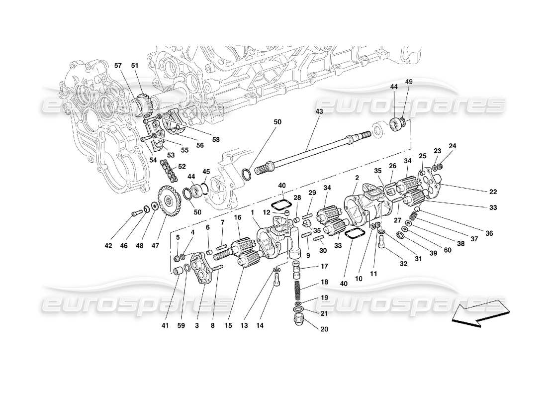 Ferrari 456 M GT/M GTA Lubrication - Oil Pumps Part Diagram
