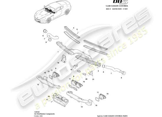a part diagram from the Aston Martin DBS (2007) parts catalogue