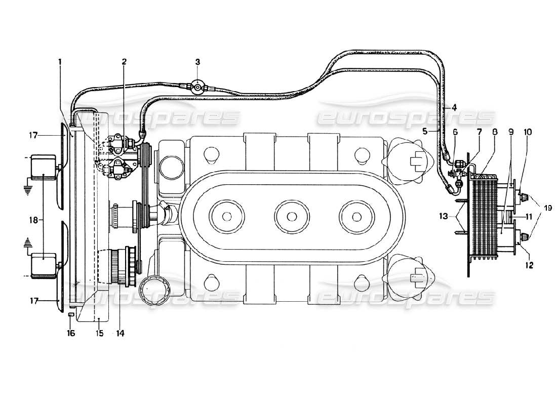Ferrari 330 GTC Coupe Air Conditioning System - Scheme Parts Diagram