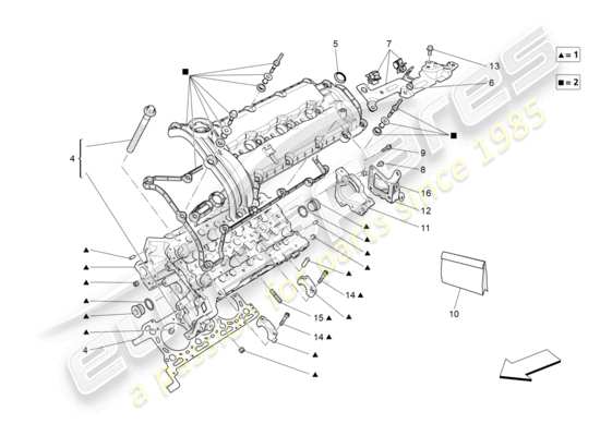 a part diagram from the Maserati Ghibli (2014) parts catalogue
