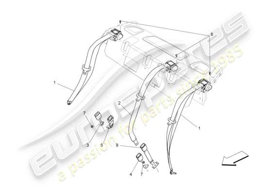 a part diagram from the Maserati Ghibli (2018) parts catalogue