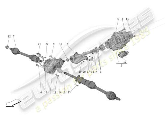 a part diagram from the Maserati Grecale parts catalogue