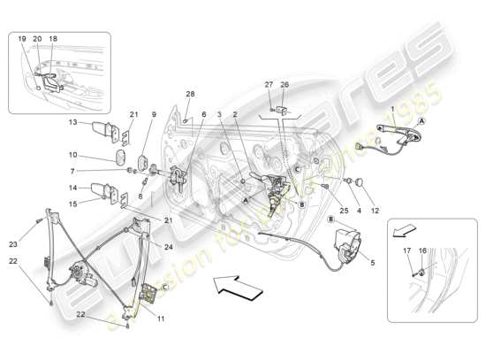 a part diagram from the Maserati GranCabrio MC (2013) parts catalogue