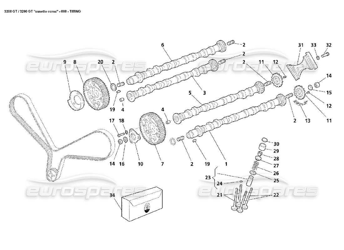 Maserati 3200 GT/GTA/Assetto Corsa timing Part Diagram