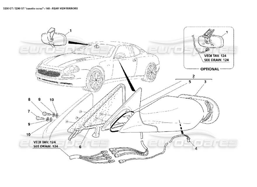 3200 GT/GTA/Assetto Corsa Rear View Mirrors Diagram (148)