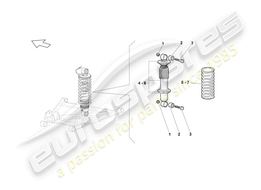 Lamborghini Reventon SHOCK ABSORBERS REAR Parts Diagram