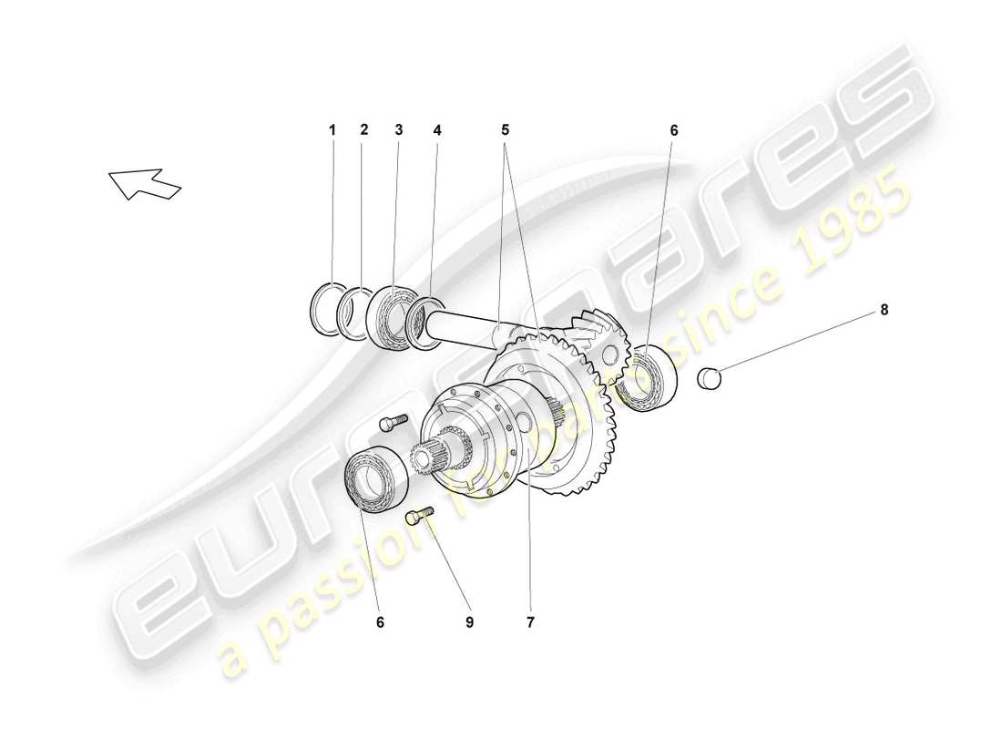 Lamborghini Reventon DIFFERENTIAL REAR Parts Diagram