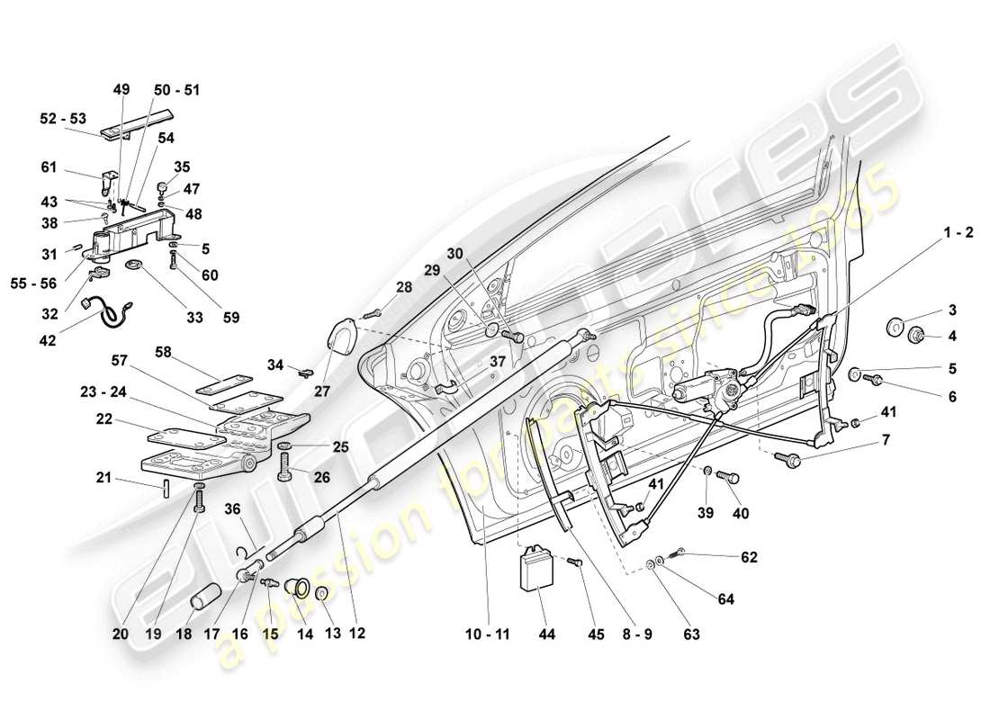 Lamborghini Reventon WINDOW REGULATOR Parts Diagram