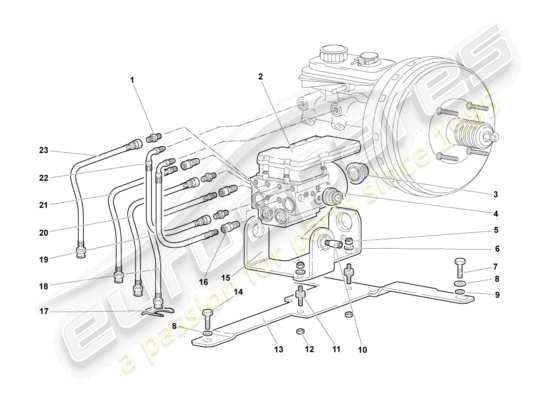 a part diagram from the Lamborghini Murcielago Roadster (2006) parts catalogue
